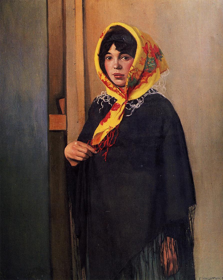 Young Woman with Yellow Scarf - Félix Vallotton