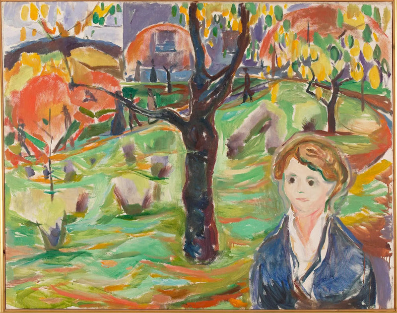 Young Woman in the Garden - Edvard Munch