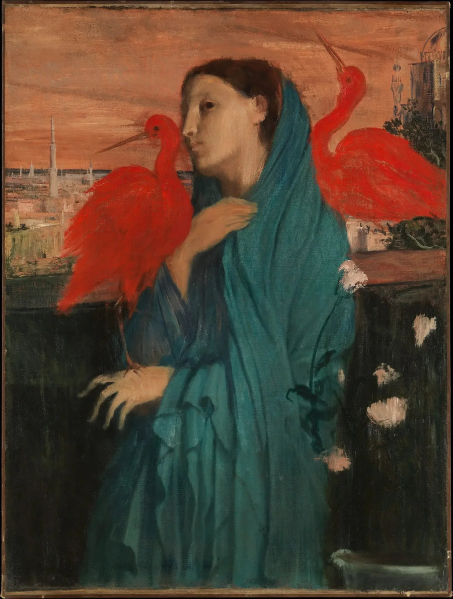 Young Woman with Ibis - Edgar Degas