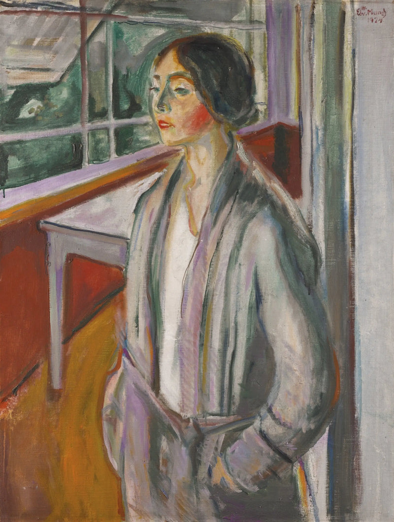 Young Woman in the Veranda - Edvard Munch
