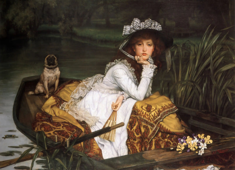 Young woman in a boat - James Tissot