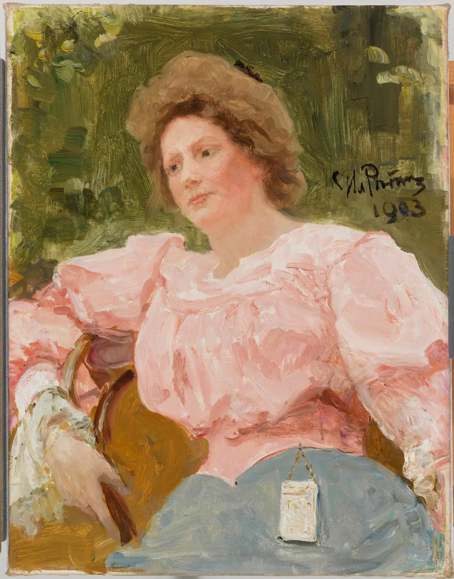 Young Woman in Pink - Ilya Repin