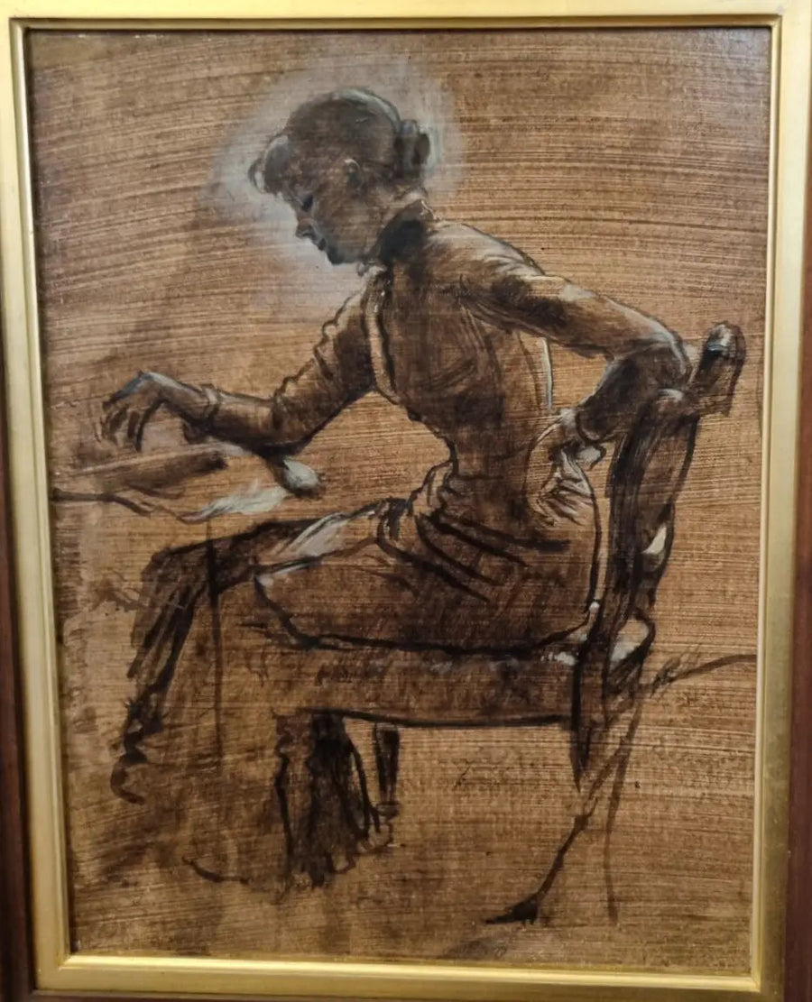 Young Woman Playing Chess - James Tissot