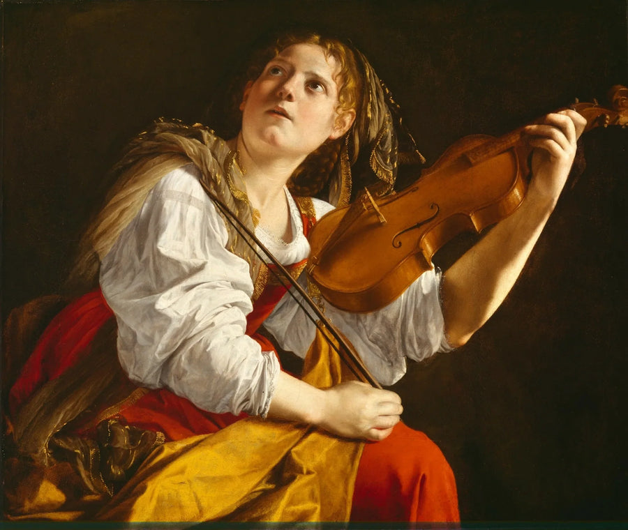 Young woman playing the violin - Orazio Gentileschi