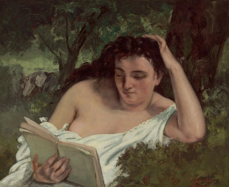 Young woman reading - Gustave Courbet