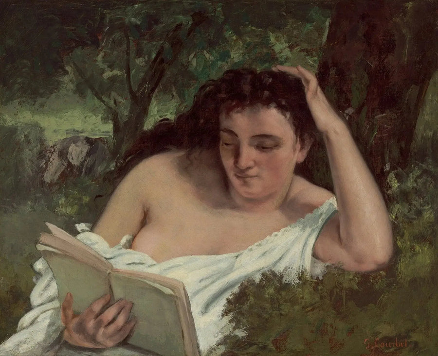 Young woman reading - Gustave Courbet