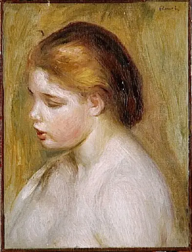 Young Woman Nude in Bust - Pierre-Auguste Renoir