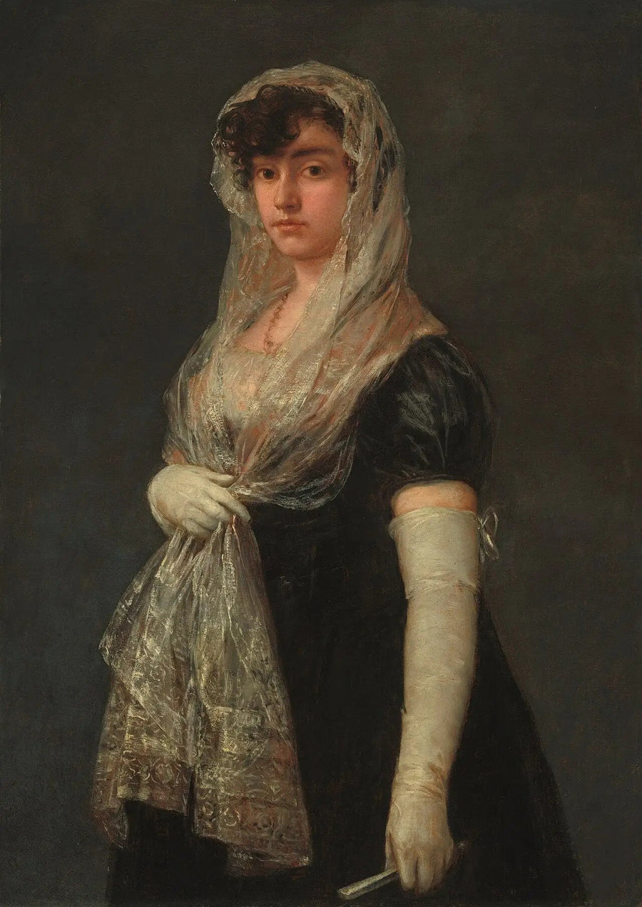 Young Woman Wearing a Mantilla and a Basquina - Francisco de Goya