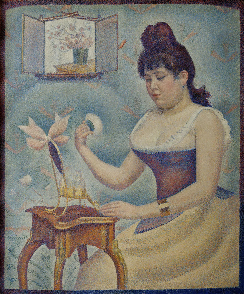 Young Woman Powdering Herself - Georges Seurat