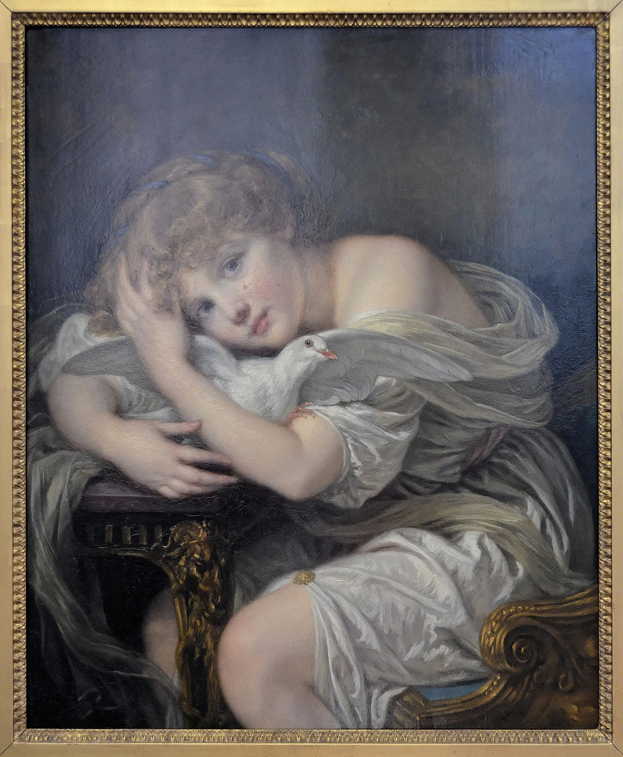 Young Girl with Dove - Jean-Baptiste Greuze