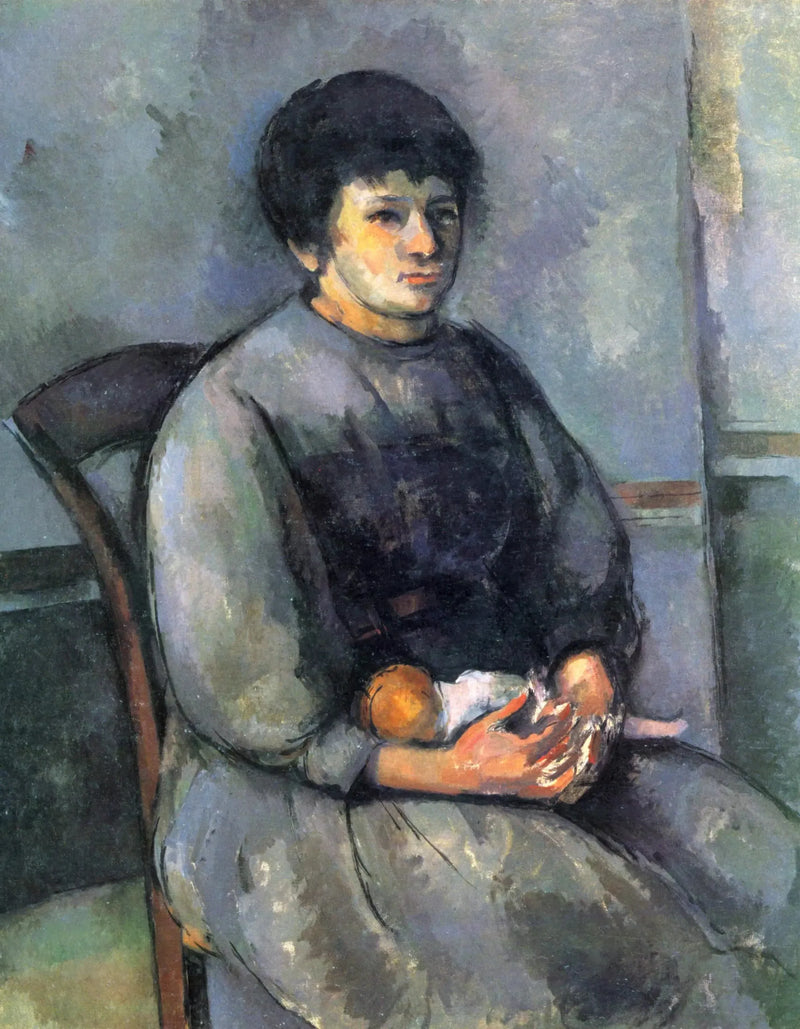 Young Girl with a Doll - Paul Cézanne