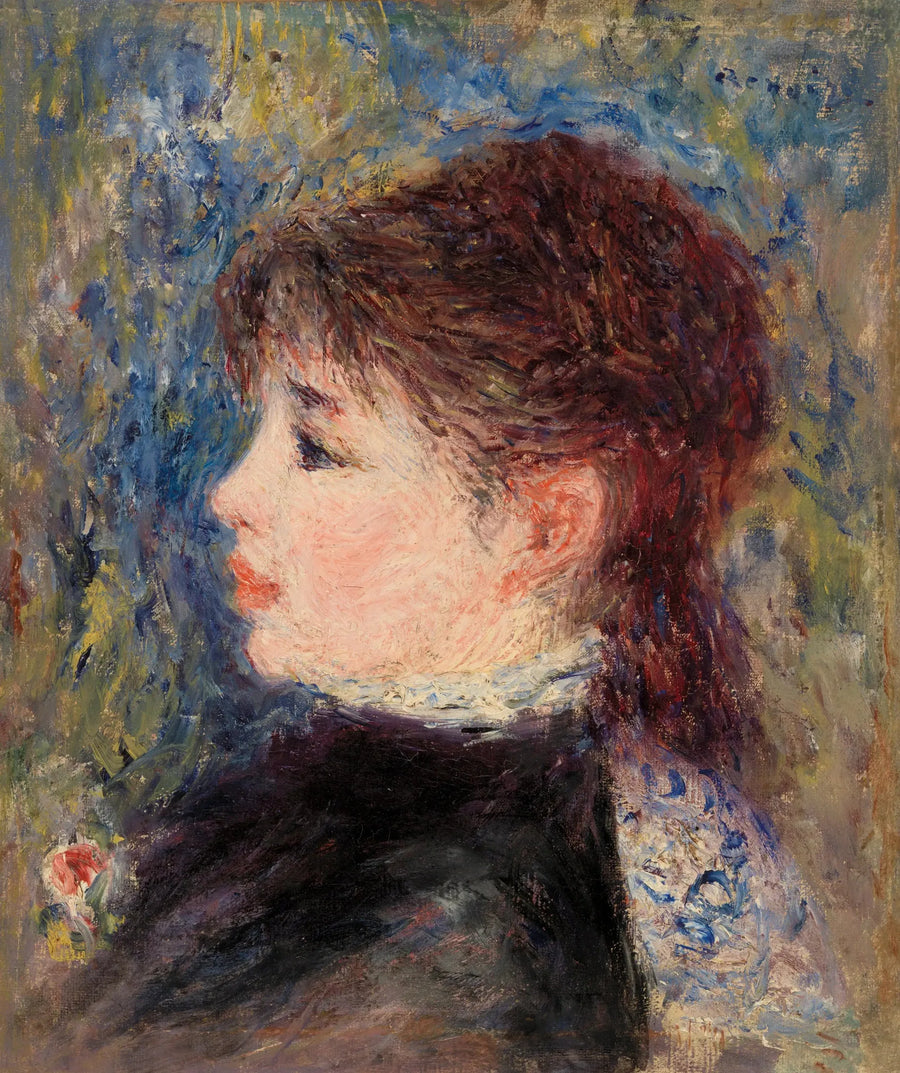 Young Girl with a Rose - Pierre-Auguste Renoir