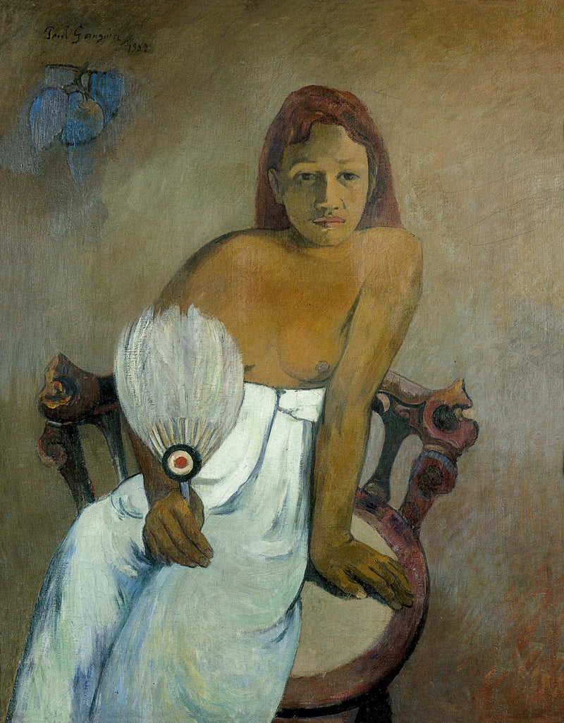 Young Girl with a Fan - Paul Gauguin
