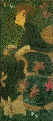 Young Girl Sitting with a Rabbit - Pierre Bonnard