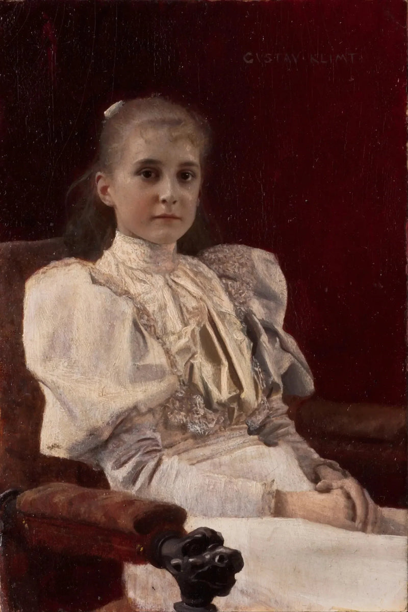Young Girl Sitting - Gustav Klimt