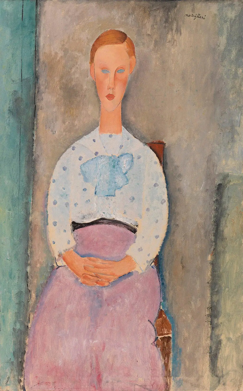 Young Girl in a Polka Dot Bodice - Amedeo Modigliani