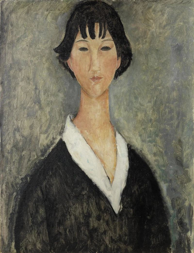 Young Girl with Black Hair - Amedeo Modigliani