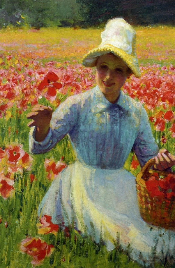 Jeune fille aux coquelicots – Robert Vonnoh