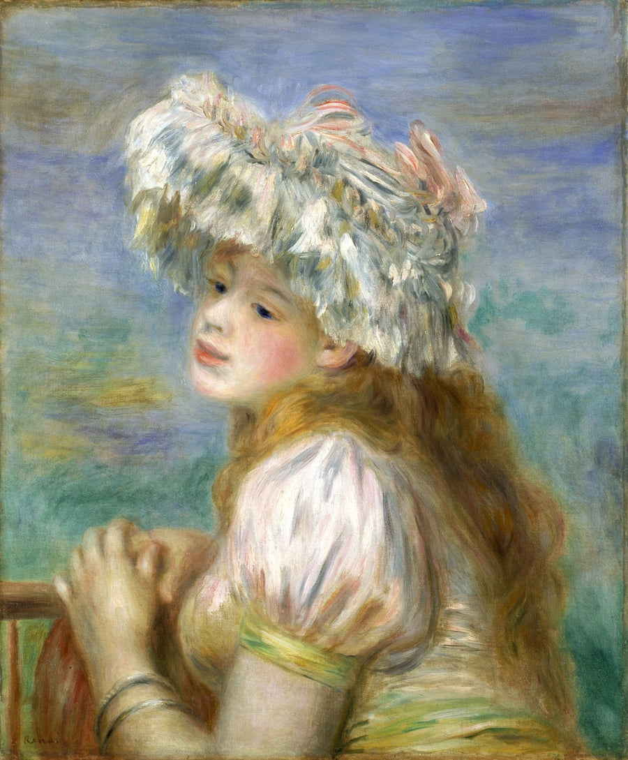 Young Girl with Lace Hairstyle - Pierre-Auguste Renoir