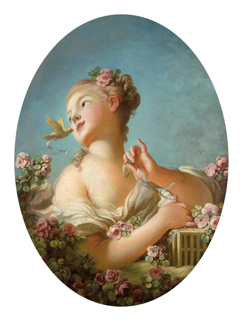 Young Girl releasing a bird from its cage - Jean-Honoré Fragonard