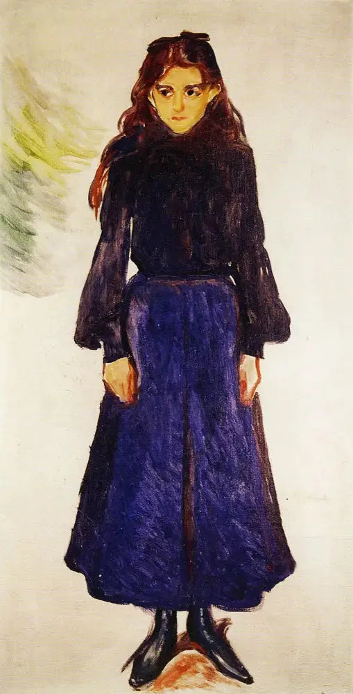 Young Girl in Blue - Edvard Munch
