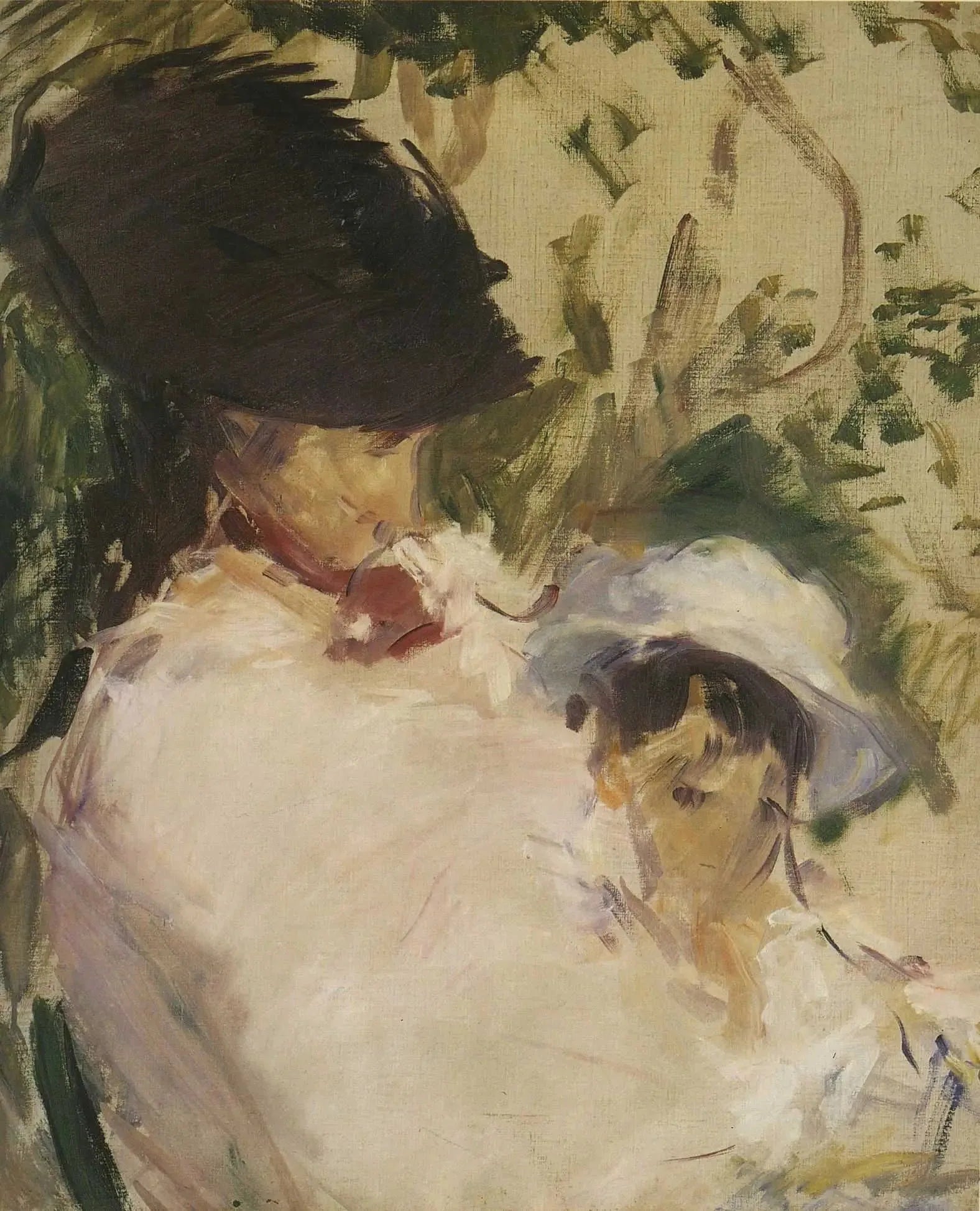 Jeune fille et enfant - Édouard Manet image 1 copie peinte à la main à l’huile