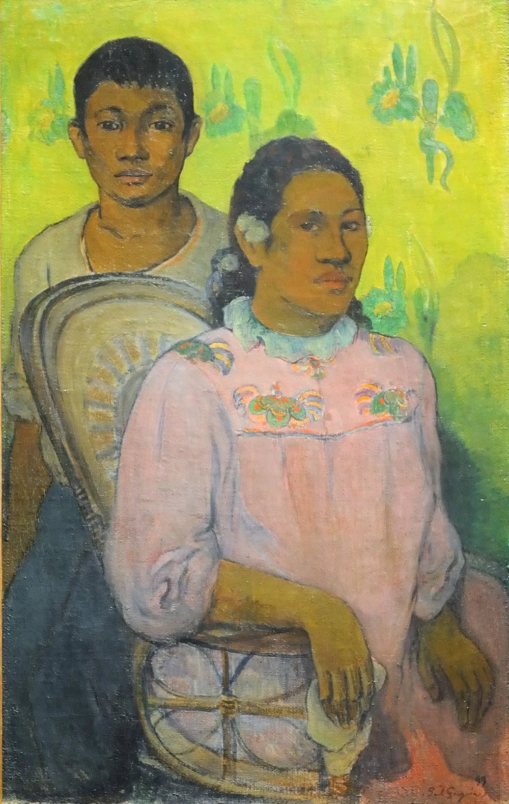 Reproduction du tableau « Jeune Fille et Garçon - Paul Gauguin » par Alpha Reproduction en peinture à l’huile