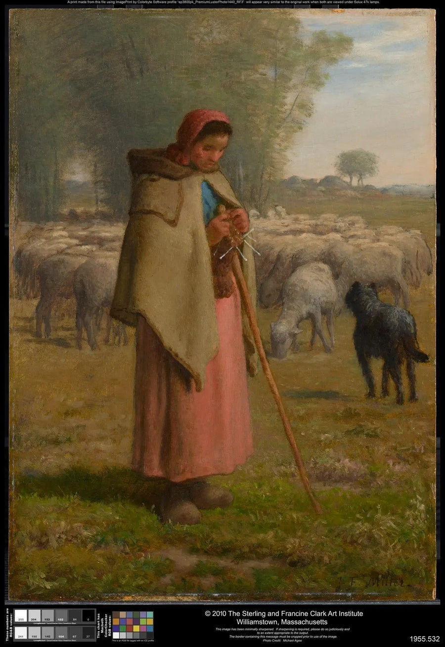 Young Girl Keeping Her Sheep - Jean-François Millet