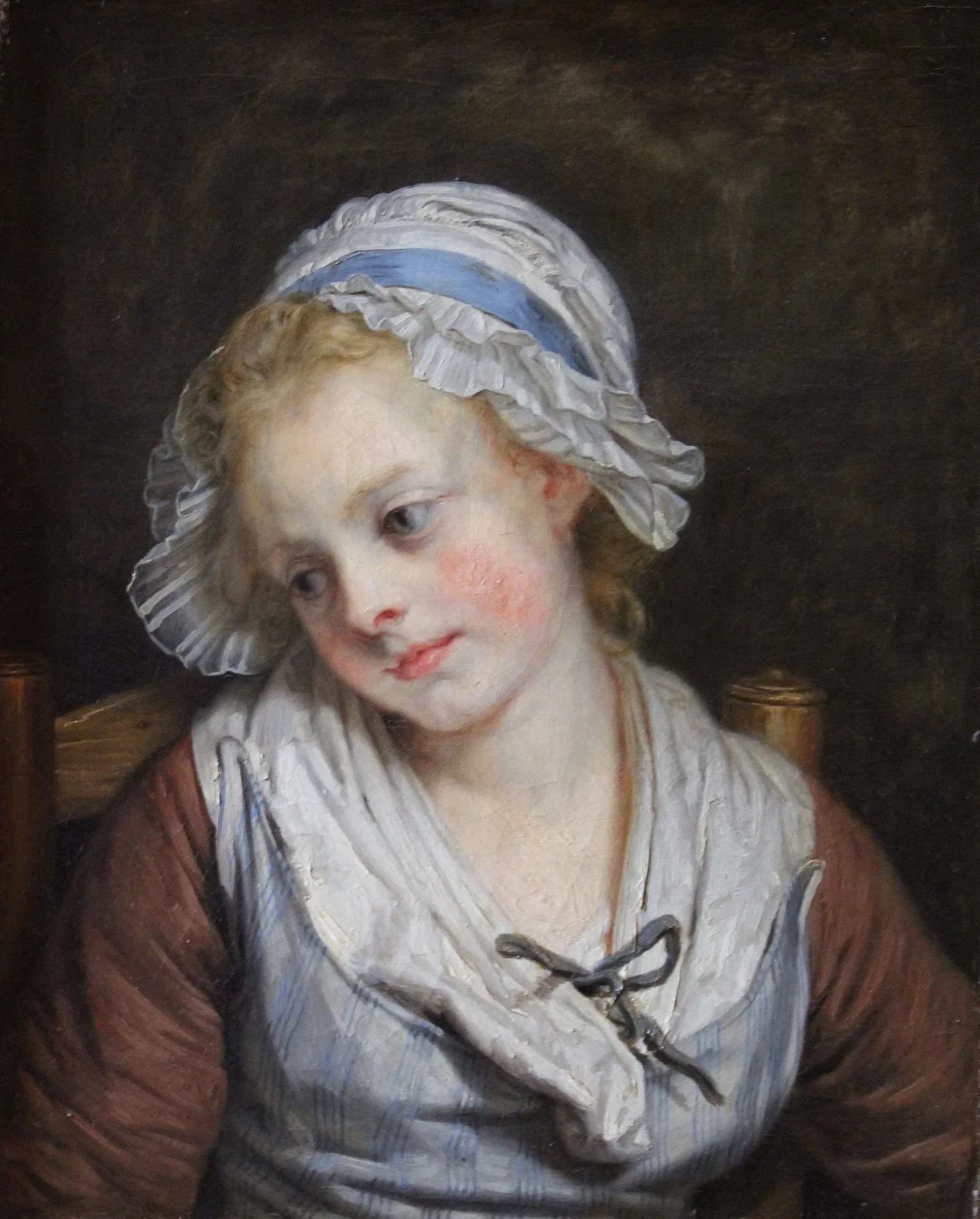 Jeune fille - Jean-Baptiste Greuze image 1 tableau peint à l’huile sur toile