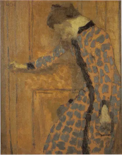 Young girl, hand on the door handle - Édouard Vuillard