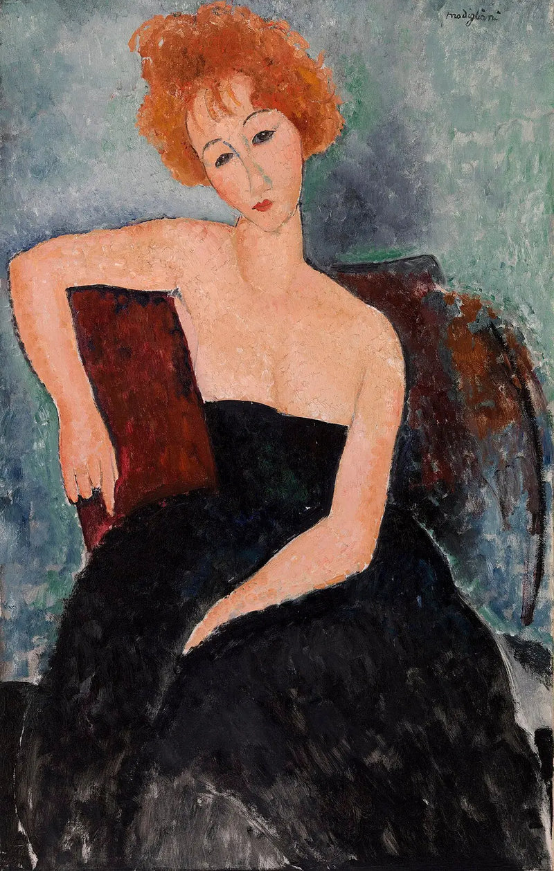 Young Redhead in Evening Dress - Amedeo Modigliani