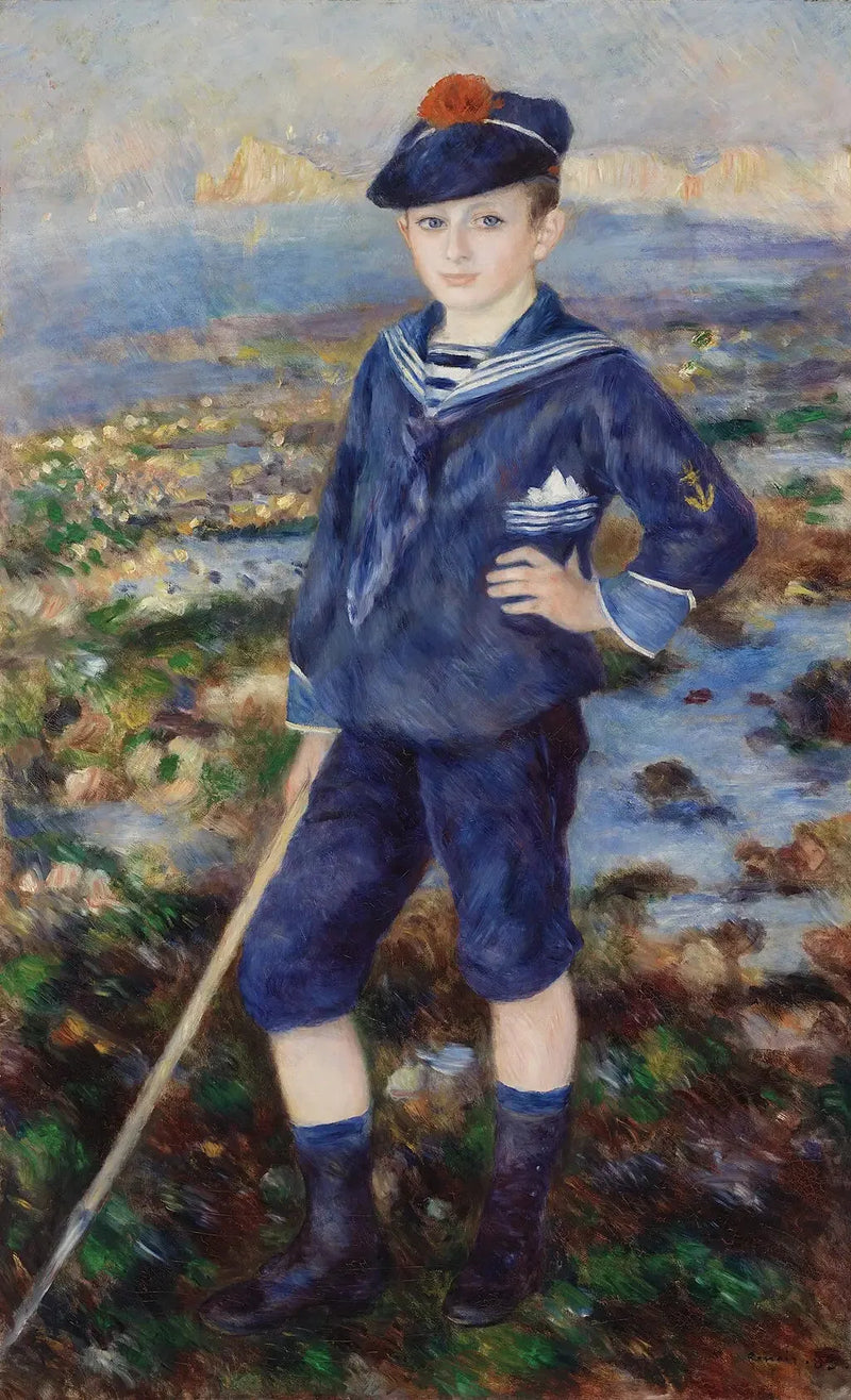 Young Boy on the Beach at Yport - Pierre-Auguste Renoir