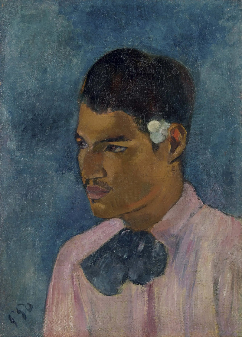 Young Man with a Flower - Paul Gauguin
