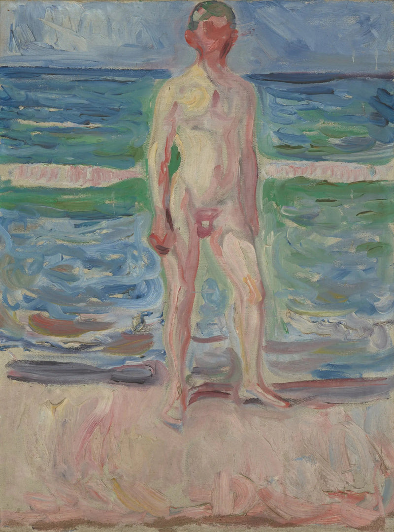 Young Man on the Beach - Edvard Munch