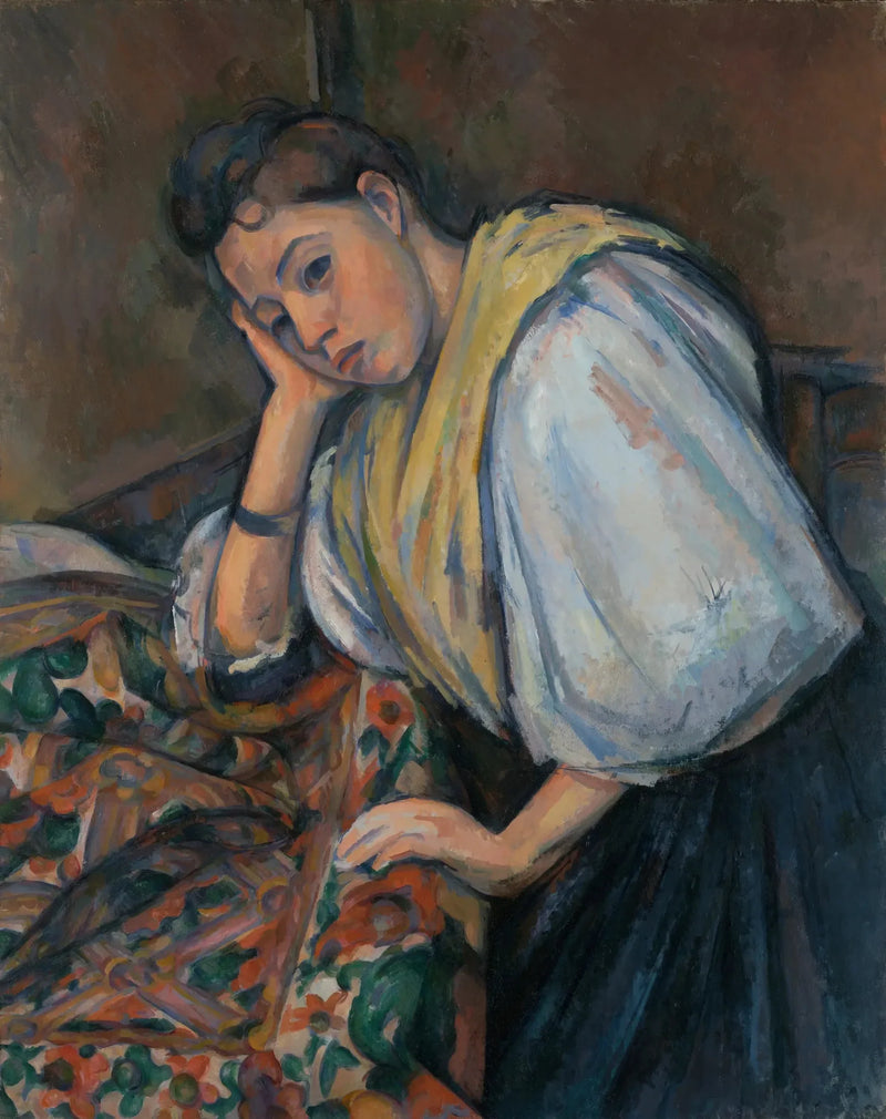 Young Italian Woman Leaning - Paul Cézanne