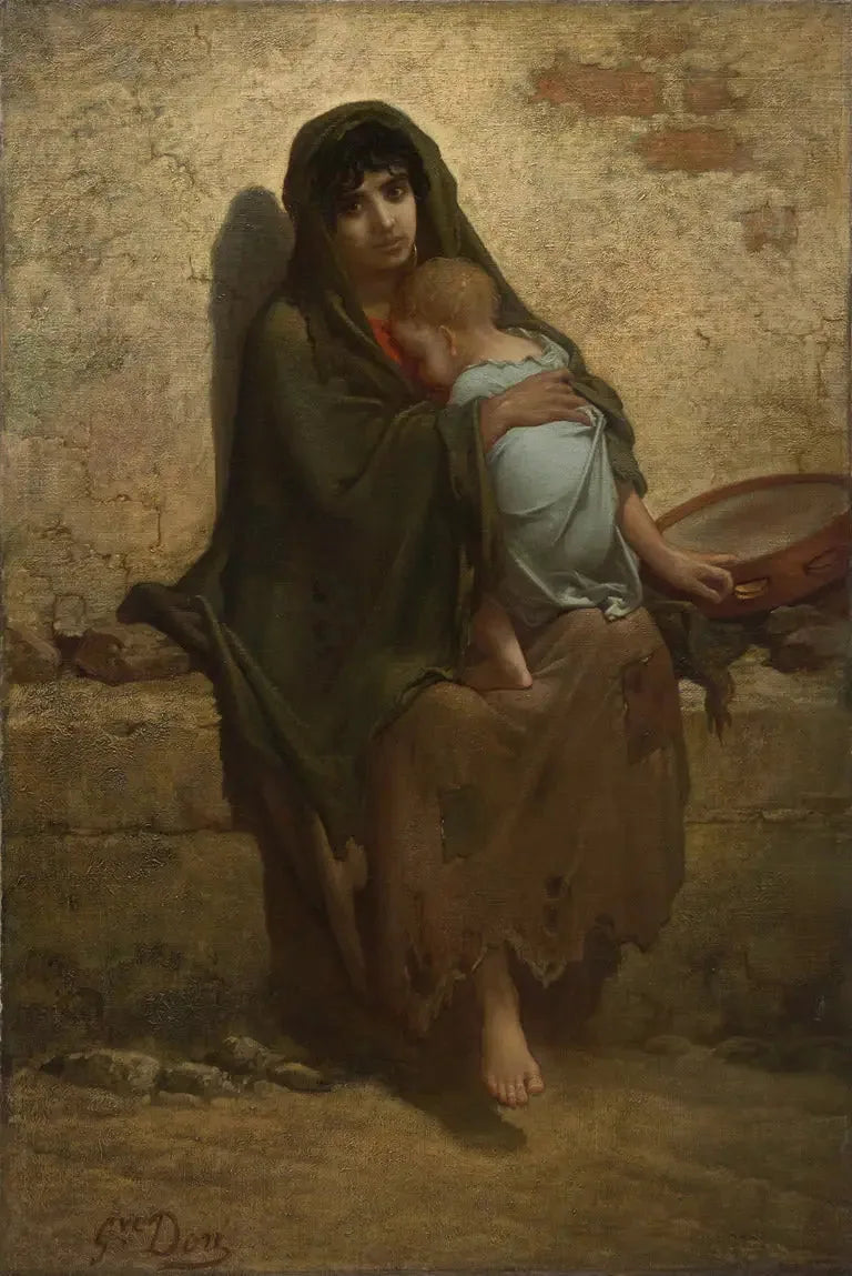 Young Gypsy Mother - Gustave Doré