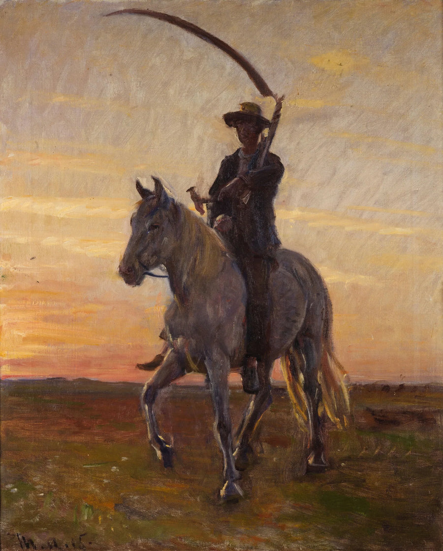 Young harvester walking home. - Michael Peter Ancher