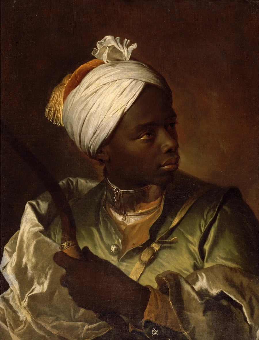 Young Black Man Holding a Bow - Hyacinthe Rigaud