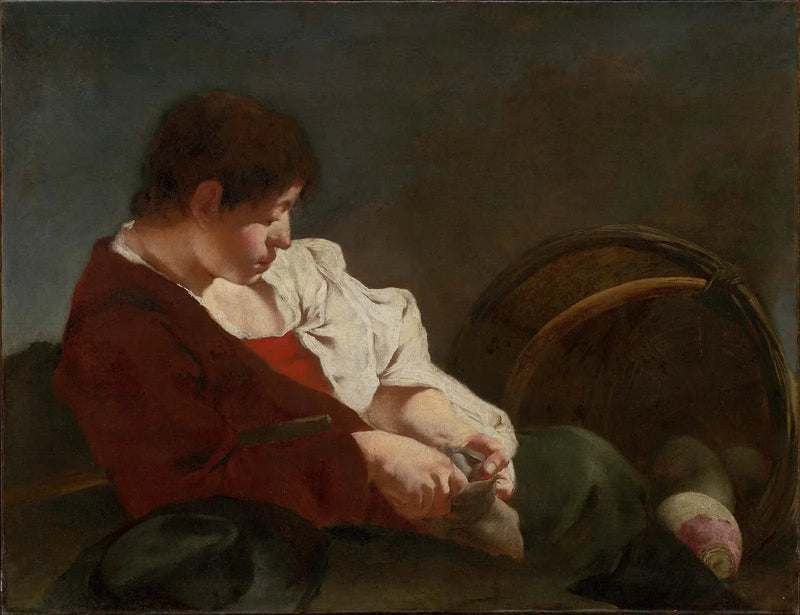 Young Farmer at the Market - Giovanni Battista Piazzetta
