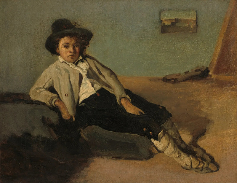 Young Italian Peasant - Jean-Baptiste Camille Corot
