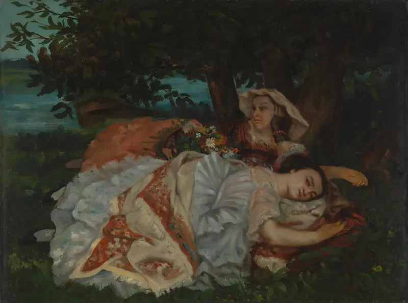 Young Ladies by the Seine - Gustave Courbet