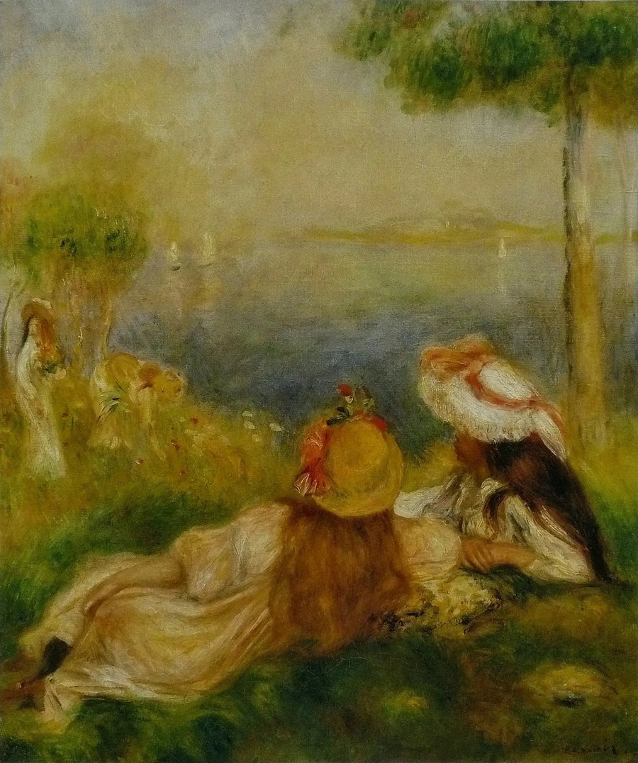Young Girls on the Shore - Pierre-Auguste Renoir