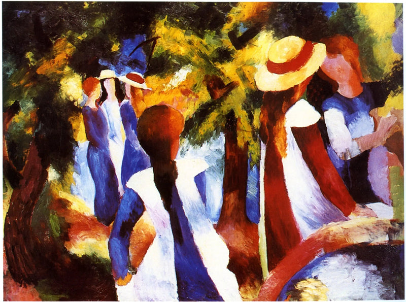 Young Girls under the Trees - August Macke