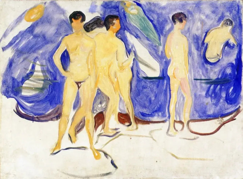 Young Men Bathing - Edvard Munch