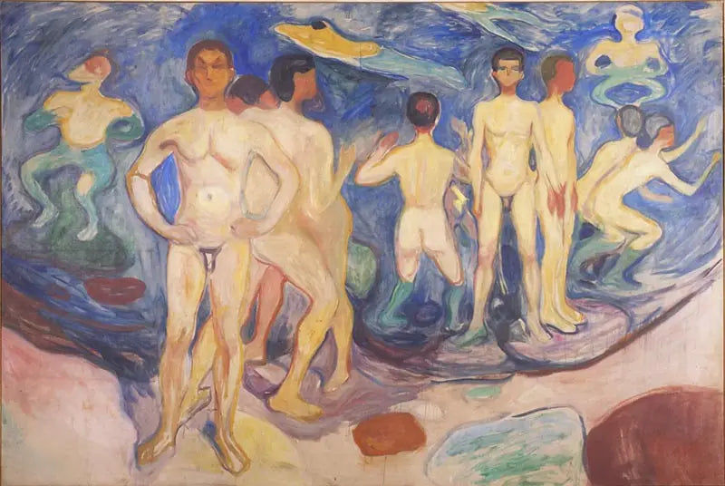 Young Men Bathing - Edvard Munch