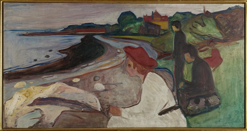 Young People on the Beach (Frise Linde) - Edvard Munch