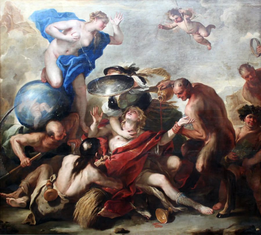 Youth tempted by vices - Luca Giordano