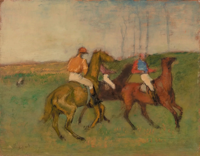 Jockeys and Racehorses - Edgar Degas