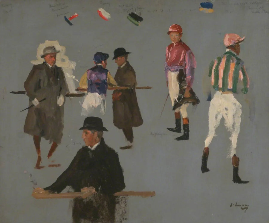 Jockeys and owners at Epsom - John Lavery