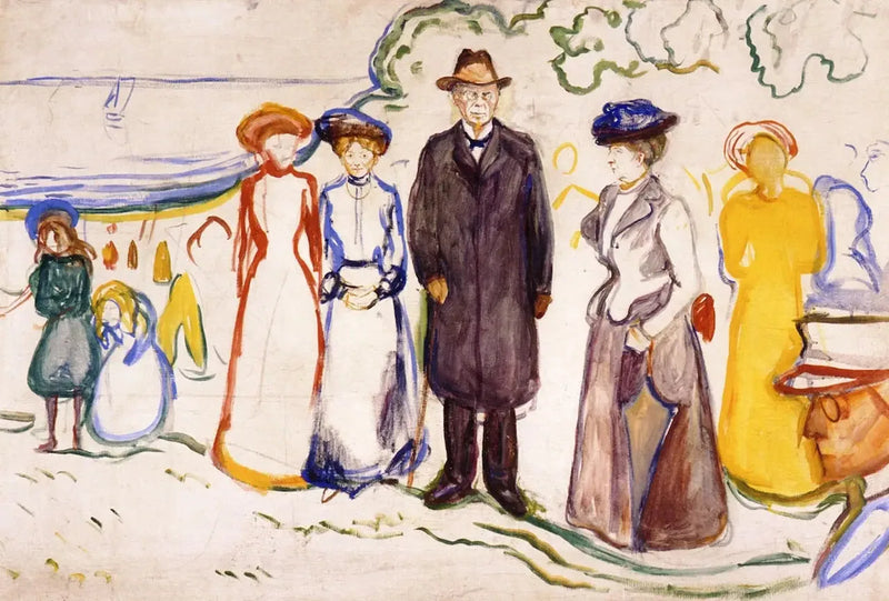 Jonas Lie with his family - Edvard Munch